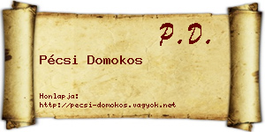 Pécsi Domokos névjegykártya